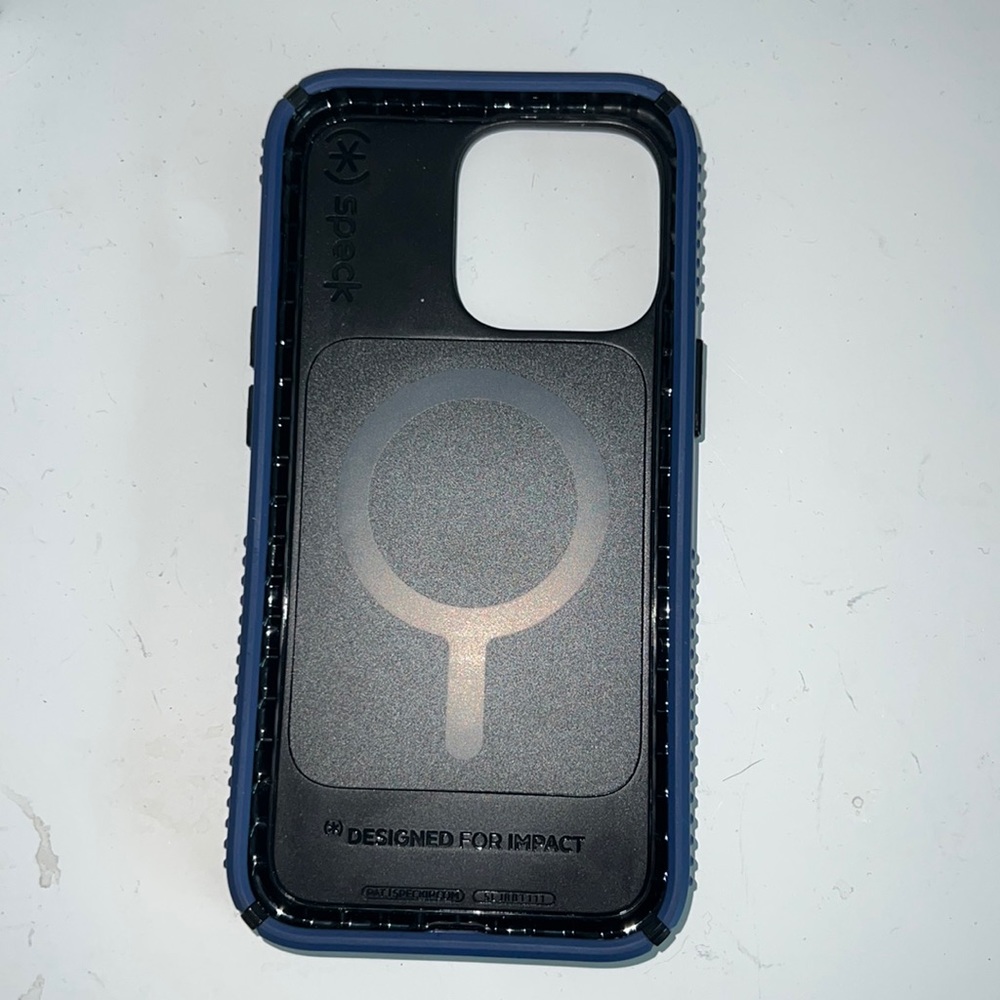 iPhone 13 Pro Speck MagSafe Compatible Case (Blue/Grippy)